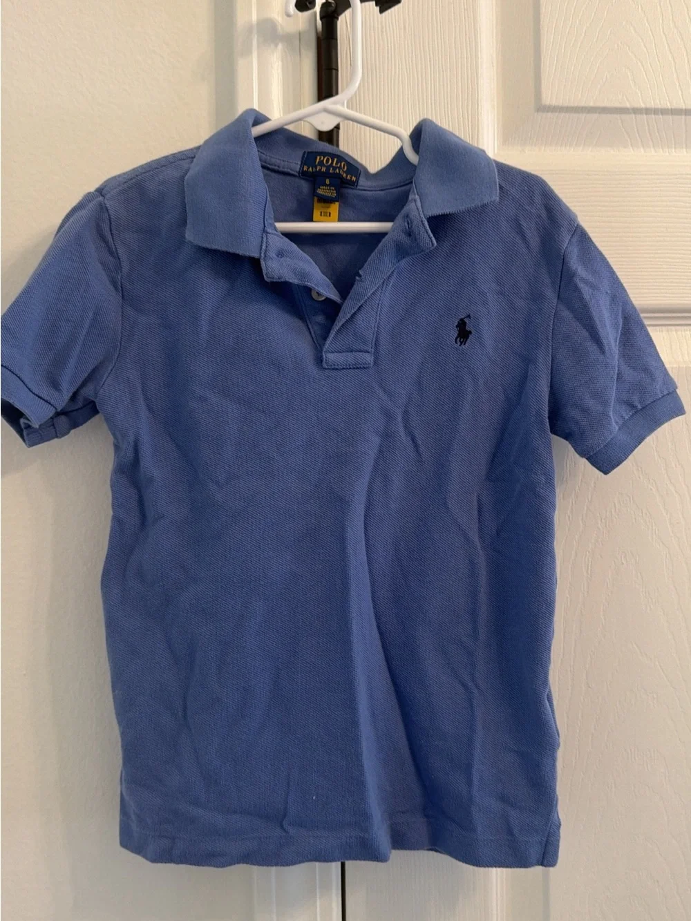 Ralph Lauren Boys Light Blue Polo Shirt with Embroidered Pony
